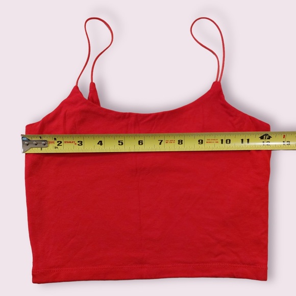 Wilfred Free Tiny Tank Red Spaghetti Strap Crop - Picture 6 of 7